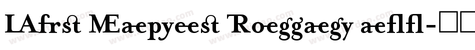 Mrs Eaves Roman all字体转换